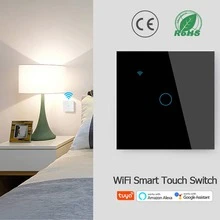 WiFi 和蓝牙双模智能开关 - ChevoLink EU 触摸式墙壁开关 1/2/3/4 位 白色/黑色 需要零线 AC 100-240V - 通过 Tuya 与 Alexa 无缝集成