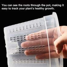 Orchid Pot With Holes, 4.3", 5.5", 6.1", Orchid Pots For Repotting, Plastic Orchid Planter, Clear Orchid, Breathable Slotted Orchids Planter, Suitable For Indoor Outdoor Plants, Orchids Planter For Root Health. - Multicolor - View 9