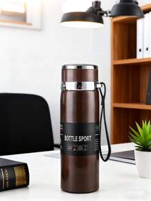 Botella de agua de boca ancha con aislamiento al vacío de acero inoxidable de estilo minimalista, diseño de unicolor antideslizante, muy práctica. Diseño de boca ancha para un llenado y limpieza fáciles, material de acero inoxidable y confiable, gran capacidad que satisface las necesidades diarias de bebida y compartir. Adecuada para conducción a larga distancia, oficina diaria, bebida al aire libre, ir a la escuela, picnics, campamentos y escenarios de uso familiar. - Multicolor - Ver 7