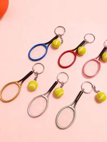 Móc khóa vợt tennis mini hình quả bóng mặt dây chuyền túi xách cho người đam mê thể thao quà tặng cho bạn bè nam nữ tuổi teen - Một cỡ - Xem 2