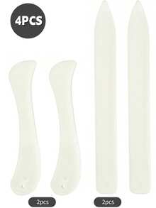 Finego 1pc/6pcs Genuine Bone Folder Scoring Folding Creasing Origami Paper Creaser Crafting Scrapbooking Tool For DIY Handmade Leather Burnishing Bookbinding Cards And Paper Crafts