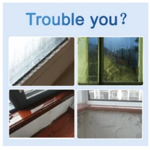 2 Packs Felt Pads, Absorbent Adhesive Tape, Anti-Absorption Sticker Strips For Window Sills, Glass Windows, Moisture Absorbing Strips, Grey, 3 X 400CM - Grey - View 5