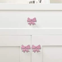 5个现代创意水钻蝴蝶结橱柜抽屉拉手 - 淺粉色 - 查看 7