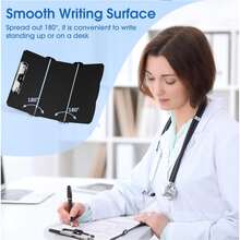 护理专用折叠写字板：带护理参考表的折叠写字板，口袋大小，三折设计，适合护理学生使用