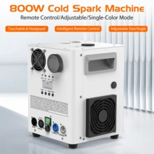 Máquina electrónica de chispas de 800 W con calentamiento por resistencia, máquina electrónica de chispas de llama fría con control DMX inteligente, máquina de efectos especiales para escenarios con control remoto inalámbrico, equipo de 3 canales para conciertos al aire libre, espectáculos musicales, presentaciones en vivo, bodas y fiestas. - Tipo de Enchufe B USA (110-127V) - Ver 2