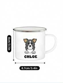 1pc Customized Name Personalized Gift White Ceramic Mug, Can Customize Dog Breed And Name, Perfect Gift For Him/Her, Summer Iced Coffee Cup, Camping Mug, Unique Gift For Special Occasions, Personalized Photo Coffee Cup, Customized Camping Cup, Customized Christmas Gift, Personalized Anniversary Photo Mug, Perfect Gift For Family, Friends, Babies, Gift For Dog Lovers - Exquisite Cups - View 11