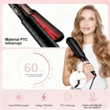 2 en 1 Alisador Rizador Ondulador | Blanco | Cerámica Turmalina | Iones Negativos | Calentamiento Rápido 10s | 26 Temperaturas | LCD | Apagado Automático 60min | Cable 360° | Voltaje Dual | Cabello Rizado/Ondulado/Voluminoso/Pleno/Liso/Estilizado/Contra Frizz | México - Tipo de Enchufe A USA (110-127V) - Ver 8