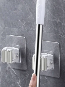 3/6件套，拖把架，拖把挂钩，拖把夹，壁挂式拖把扫帚收纳夹，拖把挂架，多功能工具收纳夹，适用于浴室、厨房、花园，清洁配件，家居小工具，浴室装饰，浴室收纳，秋季装饰，返校季