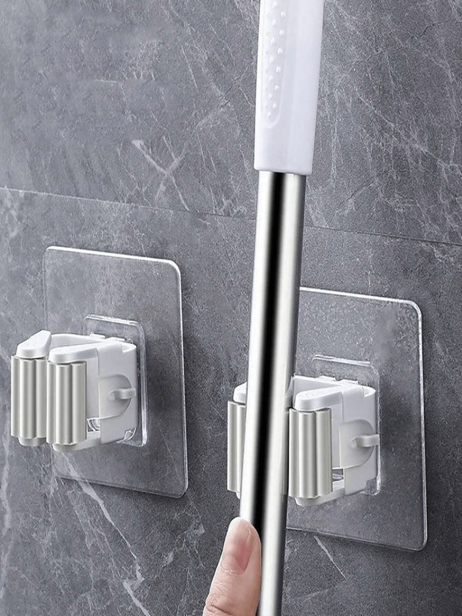 3/6件套，拖把架，拖把挂钩，拖把夹，壁挂式拖把扫帚收纳夹，拖把挂架，多功能工具收纳夹，适用于浴室、厨房、花园，清洁配件，家居小工具，浴室装饰，浴室收纳，秋季装饰，返校季