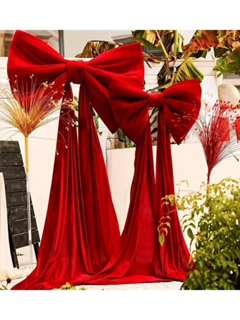 1 pieza Decoración de fiesta lujosa y elegante con lazo, cinta fluida - rosa claro, adecuada para arcos de boda, cumpleaños, Año Nuevo y decoraciones del Día de San Valentín.