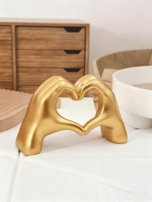 1 món đồ trang trí hình trái tim bằng tay, tượng ngón tay nghệ thuật hiện đại, đồ trang trí nhà cửa hình ngón tay cá nhân hóa, đồ trang trí bàn tiệc cưới sáng tạo, quà tặng ngày Valentine và năm mới. - Hồng - Xem 13