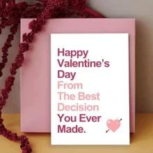 1pc Creative Valentine's Day Card The Best Decision You Ever Made Card, Funny Valentine Card Anniversary Card Birthday Card Valentines Card, Humorous Valentine's Day Gift - one-size - View 7