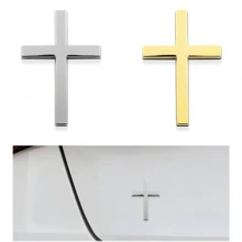2.5" X 1.8" Metal Jesus Christ Cross Emblem Sticker, 3D Alloy Cross Decal Sticker For Car Body Rear, Self-Adhesive Anti-Scratch Cross Logo Sticker - one-size - View 22