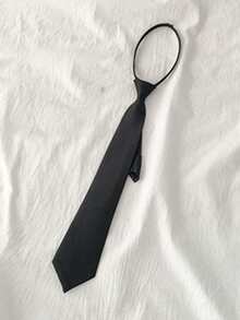 1 件女士时尚拉链领结，箭头形结设计，女士校园配饰