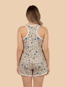 FEMINNITA Baby Doll Isabel Swimming Tank Top - Beige - View 2