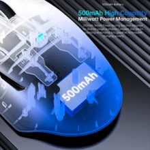 Attack Shark V6 无线游戏鼠标，3 种模式，博通 BK52820 芯片，PixArt PAW3311 传感器，25K DPI 精准度，65g 超轻设计，附赠 RGB 磁吸充电底座 - 玫紅色 - 查看 7