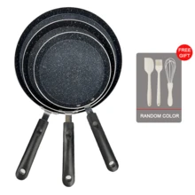 ABKOK 1Pc/3Pcs Nonstick Crepe Pan Set - 18cm/20cm/22cm Breakfast Pans, Universal Stove Compatible & Quick Cooking Design For Versatile Recipes - Black - View 16