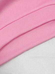 هوديي بنات مراهقات ناعم ودافئ، ملابس علوية كاجوال طويلة الأكمام مريحة، لون أحادي، مناسب للخريف، قماش مريح - وردي - مشاهدة 7