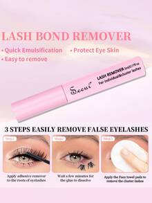 3pcs/2pcs/1pc Lash Remover For Cluster Lashes 5ml Remover For Lash Extensions At Home Lash Clusters DIY Eyelash Extension Remover DIY Lash Extension Remover Adhesive - 黑色 - 查看 2