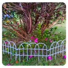 Kit Of 3 Roman-Style Plastic Garden Fences For Flowerbeds And Gardeners - Rust Brown - View 7