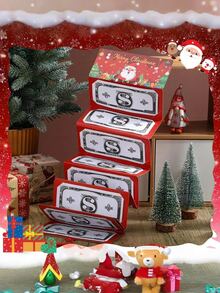 1 Pc Christmas Money Holder Wallet Envelope Christmas Gift Envelope Greeting Card Creative Birthday Folding Cash Holder - Multicolor - View 12