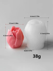 3D Tulip Candle Mold - Open And Realistic Flower Candle Making Mold, Non Stick Silicone Candle, Soap, Resin, Clay, Gypsum Crafts, Reusable And Easy To Demould - Very Suitable