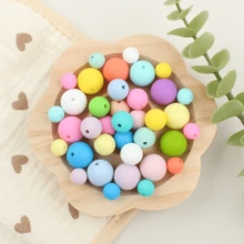 112/198pcs Fashion Round Silicone Beads Jewelry Making Kit - Multi-Color DIY Beading Craft Supplies, Stylish Decorative Beads For Necklaces Bracelets Keychains ID Badge Lanyards Bead Pens, Unisex Gift For Craft Lovers Students Office Workers (9mm/12mm/15mm Optional) - Silicone Round Beads - View 8