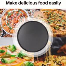 1 Pieza/3 Piezas/5 Piezas Molde para Pizza de Acero al Carbono Negro Bandeja para Hornear Pizza, Charola para pizza Antiadherente, Perfecto para Pizza, Pastel, Pan, Asado, Bandeja de Horneado Redonda, Sartén antiadherente, Fácil de Limpiar, uso diario, hogar, fiesta temática, fiesta, restaurante, hotel, cocina - Gris Oscuro - Ver 7