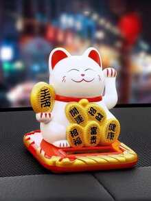 1 件迷你 2.5 英寸招财猫摆件，适合居家、车内、商务开业、节日礼物的风水装饰 - 2.5吋搖手招財貓 - 查看 10