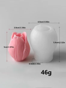 3D Tulip Candle Mold - Open And Realistic Flower Candle Making Mold, Non Stick Silicone Candle, Soap, Resin, Clay, Gypsum Crafts, Reusable And Easy To Demould - Very Suitable