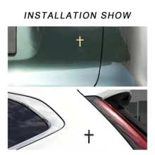 2.5" X 1.8" Metal Jesus Christ Cross Emblem Sticker, 3D Alloy Cross Decal Sticker For Car Body Rear, Self-Adhesive Anti-Scratch Cross Logo Sticker - one-size - View 6