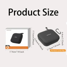 适用于 Osmo Nano 的 1 个便携收纳包，采用便携式 PU 皮革和 EVA 材料，橙色、黑色和灰色可选，中号，适合旅行摄影、Vlog 和户外探险，收纳 Osmo Nano 配件，方便携带，提供全面保护，小巧轻便。