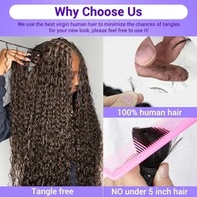 28 Inch Curly Boho Hair For Braiding Knotless 12A Deep Wave Bulk Bohemian 1 Bundles/Pack Dark Brown Color 100% Human Hair 50g/Bundle Human Boho Braiding Hair Color 4 Deep Wave Bulk Boho Hair For Braiding Curly Bundles Human Hair For Boho Braids Wet And Wavy Braiding Hair Extension No Weft Brown - S4 - 查看 5