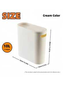 10L/2.64 Gallon Ultra Slim Trash Can, Bathroom Garbage Bin With Slot Design, Pedal-Operated Lid, Durable Liner Holder, Creative Home Accessory For Bathroom, Bedroom, Living Room