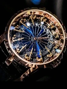 Men Round Pointer Quartz Watch Father - Black - View 8