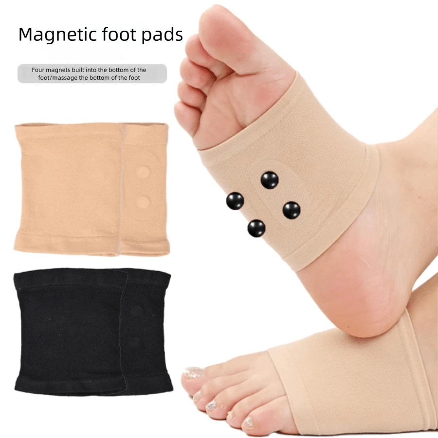 1 Pair Magnetic Insoles, Magnetic Arch Support Half Socks, Shock Absorption, Massage Foot Sole; Breathable Elastic Foot Arch Bandage, Suitable For All Shoe Types