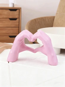 1 món đồ trang trí hình trái tim bằng tay, tượng ngón tay nghệ thuật hiện đại, đồ trang trí nhà cửa hình ngón tay cá nhân hóa, đồ trang trí bàn tiệc cưới sáng tạo, quà tặng ngày Valentine và năm mới. - Hồng - Xem 10