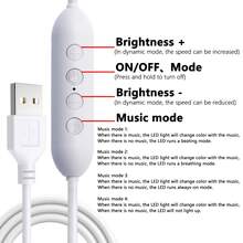 LQHZMYY RGB Music LED Smart Lamp, Party Neon Light That Flashes With Music, 4 Music Modes Suitable For Various Occasions, Party, Gathering, First Choice Atmosphere Light, Applicable For Multiple Scenarios - Colored Light - View 3