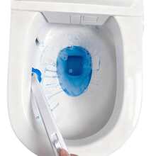 Disposable Toilet Brush With 6 Toilet Wand Refills, Wall-Mounted And Floor-Standing Toilet Brush With 6 Replacement Heads, Toilet Cleaning System Kit, Toilet Accessories, Bathroom Accessories, Toilet Cleaning Tool, Drill-Free Toilet Bowl Cleaner Wand Holder And Set