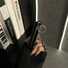 猎豹纹奢华经典豹纹手机壳，配花朵手链，兼容三星 Galaxy ZFlip7、ZFlip6、ZFlip 5，防震后盖 - 棕 - 查看 8