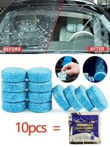 挡风玻璃浓缩型雨水驱避泡腾片，多季节汽车及家居适用 - 彩色 - 查看 12