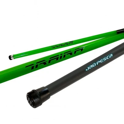 Vara De Pesca Telescopica Traira Gomo Longo Aneis De Aço 3mt Verde-limão