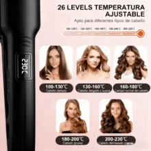 2 en 1 Alisador Rizador Ondulador | Blanco | Cerámica Turmalina | Iones Negativos | Calentamiento Rápido 10s | 26 Temperaturas | LCD | Apagado Automático 60min | Cable 360° | Voltaje Dual | Cabello Rizado/Ondulado/Voluminoso/Pleno/Liso/Estilizado/Contra Frizz | México - Tipo de Enchufe A USA (110-127V) - Ver 6