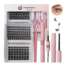 Cherimoya DIY Natural Eyelash Extension Makeup Kit - Pink - View 1