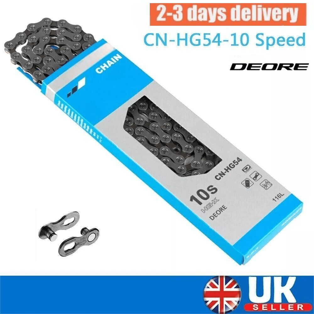 For ​Shimano Deore HG54 10 Speed Chain MTB Bike HG-X 116 Links Chain Quick Link - Silver - View 2