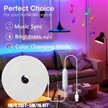 LQHZMYY RGB Music LED Smart Lamp, Party Neon Light That Flashes With Music, 4 Music Modes Suitable For Various Occasions, Party, Gathering, First Choice Atmosphere Light, Applicable For Multiple Scenarios - Colored Light - View 4