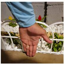 Kit Of 3 Roman-Style Plastic Garden Fences For Flowerbeds And Gardeners - Rust Brown - View 9