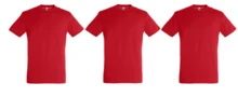 THEGEWA PACK OF 10 T-SHIRTS, ASSORTED COLORS: BLACK, WHITE, AND MORE COLORS, LIGHT AND COOL. Plain, Regular, Asymmetrical, Spring Festival, MULTICOLOR - Red - View 16