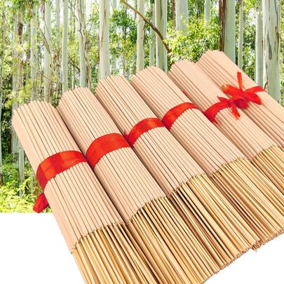 22cm Eucalyptus Incense Sticks, Bundle Sold, Traditional Handmade Fragrance Sticks, Burn Time Approx. 35 Minutes Per Stick. Creative Home Gift, Helps Improve Focus And Work Efficiency, Creates An Elegant Ambiance, Suitable For Study, Work Or Meditation. Great For Halloween, Christmas, Birthday Gifts.