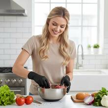 100 piezas Guantes desechables, súper duraderos, guantes desechables compuestos transparentes, multiusos protectores, adecuados para cocina, tatuaje, coloración del cabello, cuidado de mascotas, salón y limpieza del hogar, guantes desechables multiusos, herramientas de limpieza